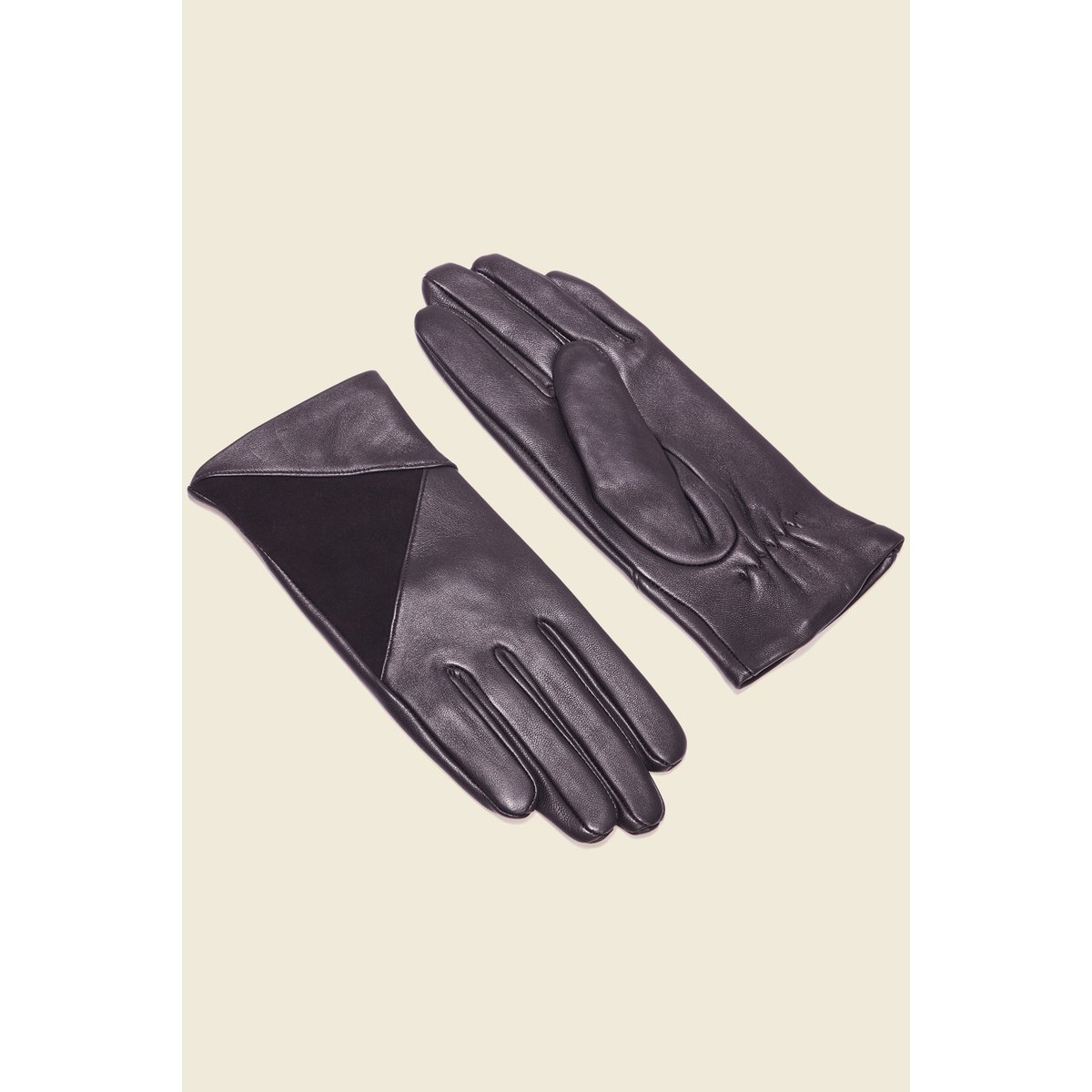 Gants en cuir noir, BONOBO