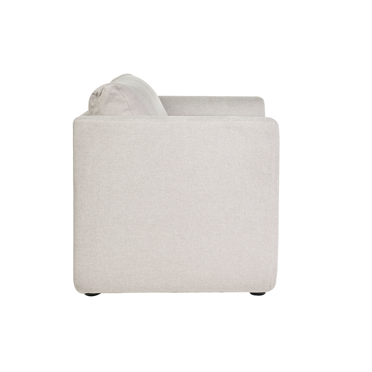 Canapé convertible 2 places en tissu effet velours texturé beige LEON beige, MILIBOO