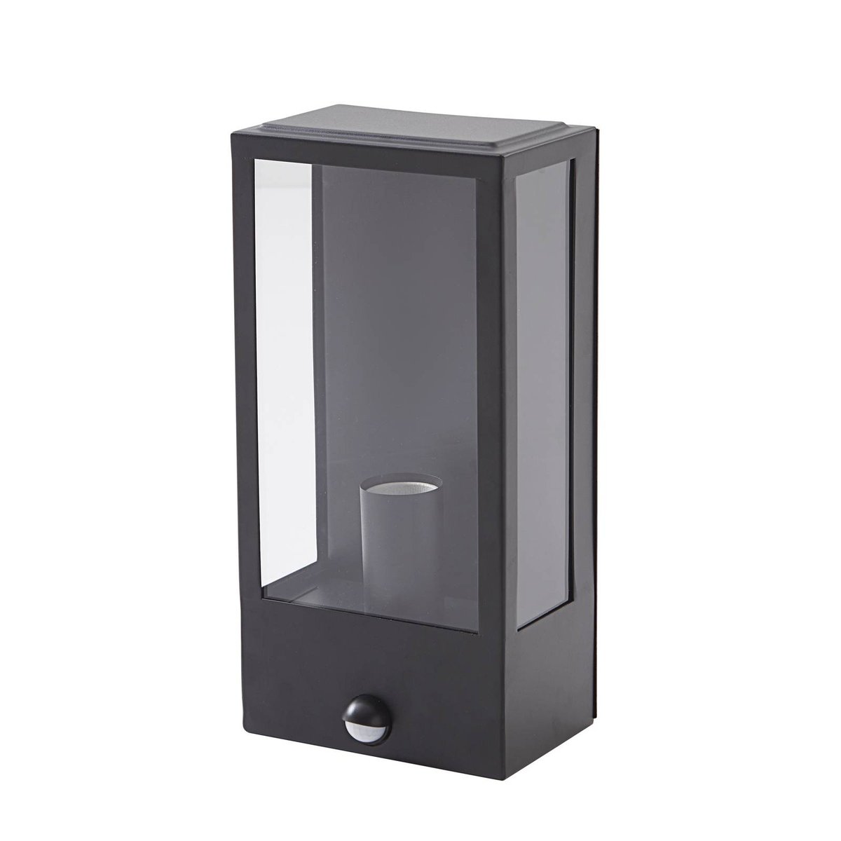 Applique extérieure en inox, Ilana noir, transparent, LINDBY
