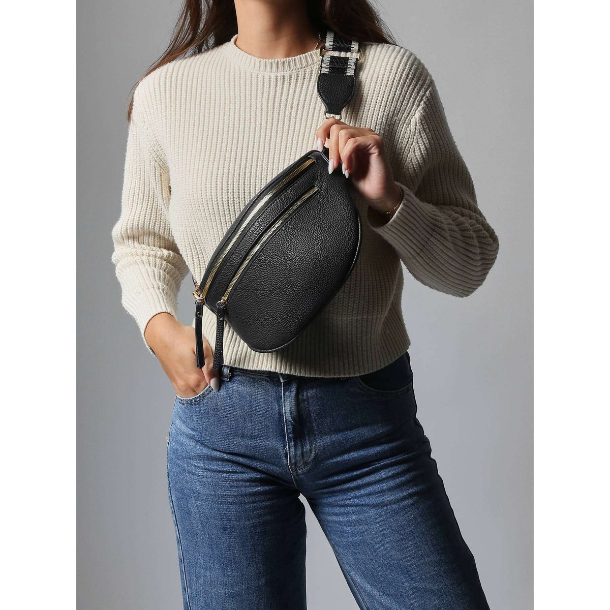 Sac banane Sangle black, MINIPRIX