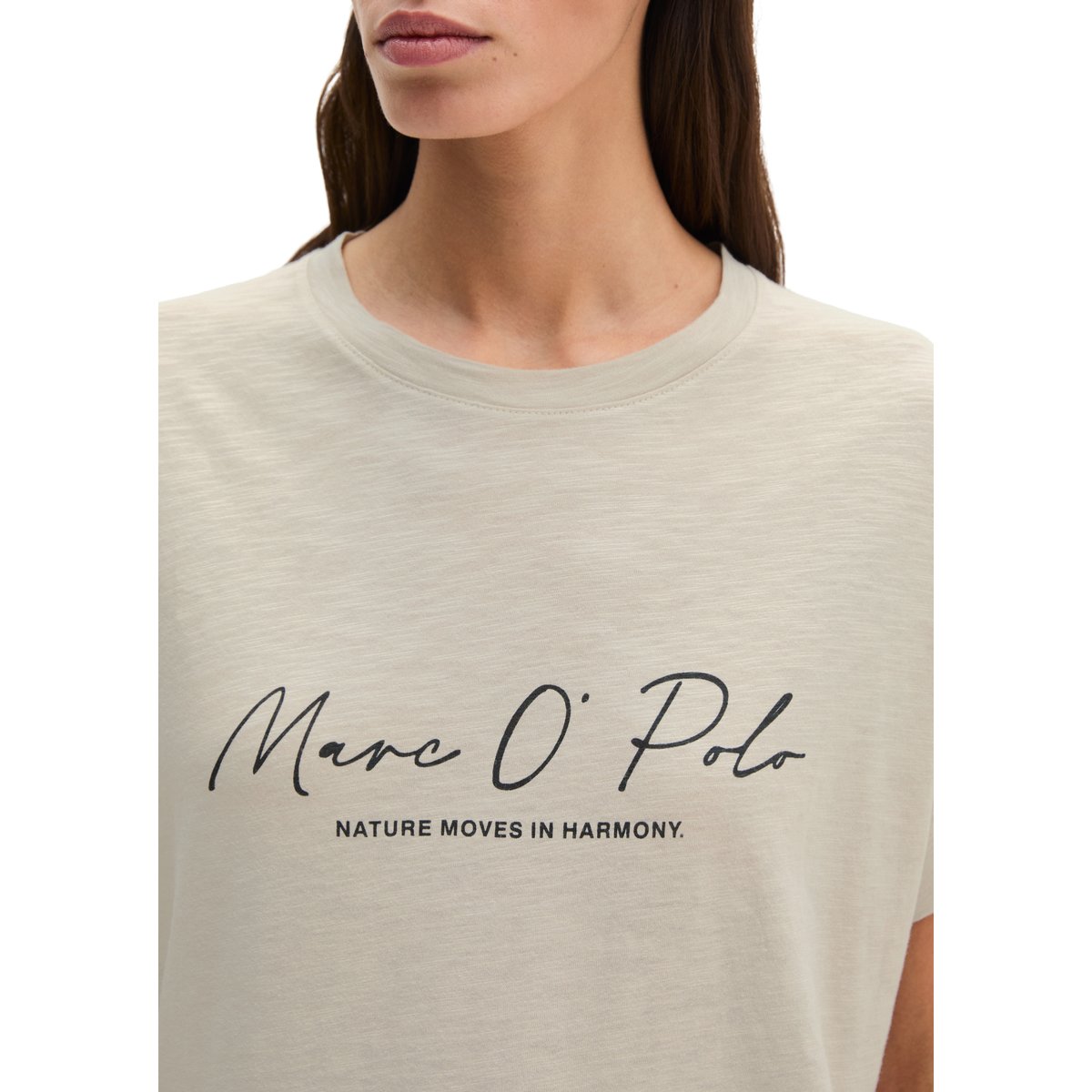 T-shirt loose avec manches coupées marron gris, MARC O'POLO