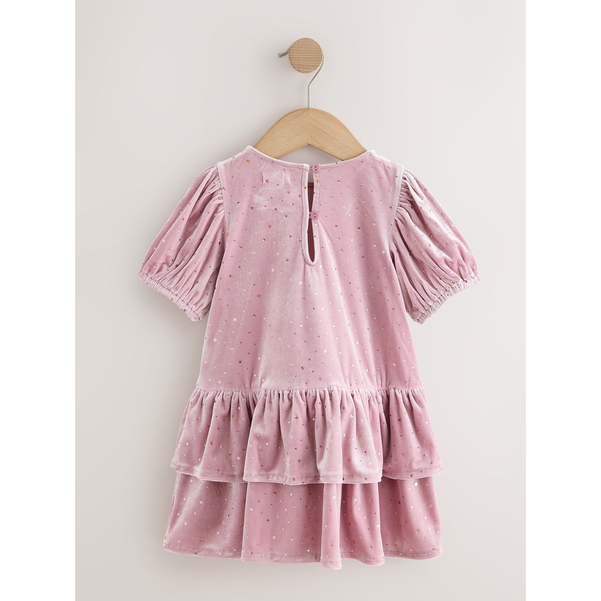 Robe grandes occasions en velours rose pâle, NEXT