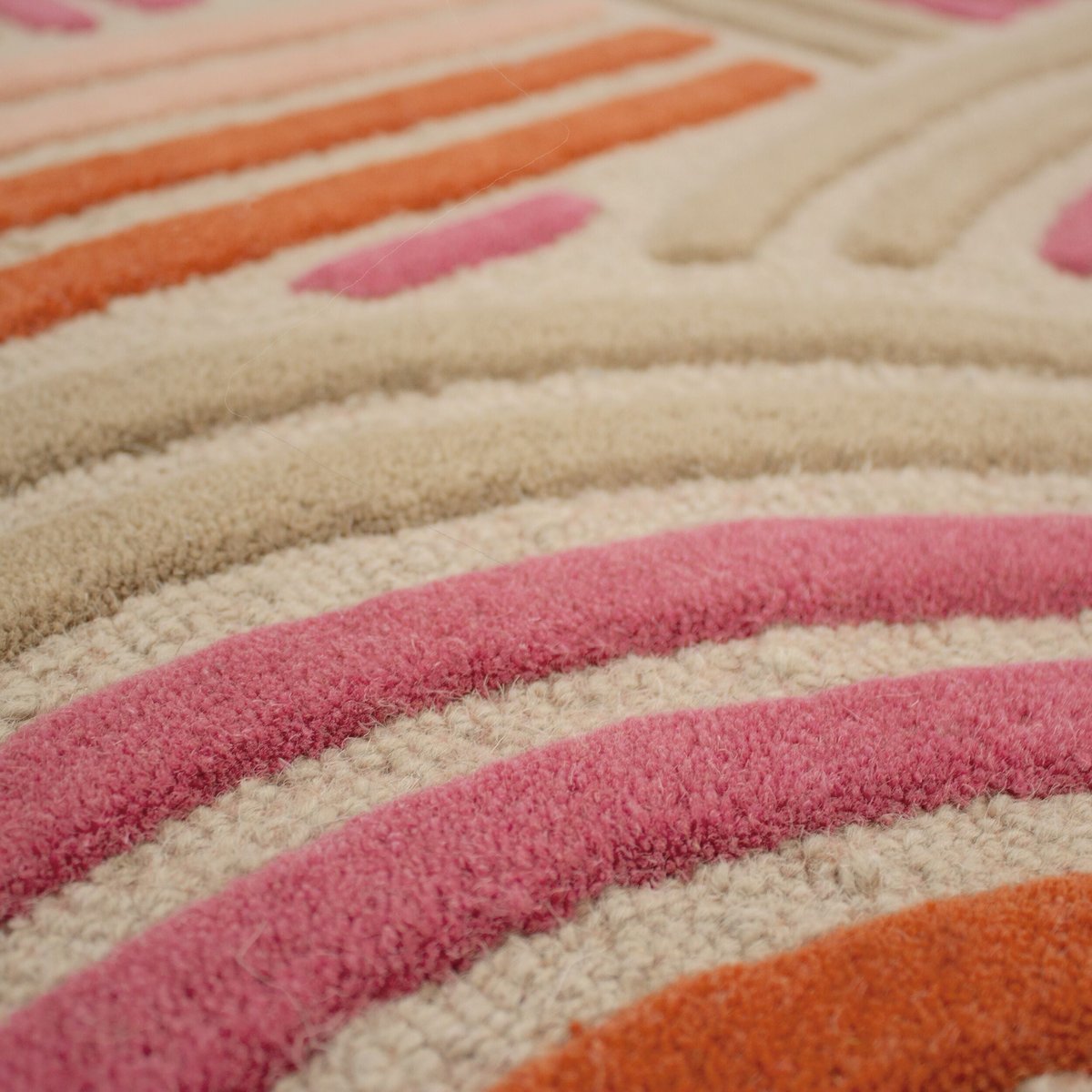 Tapis en laine SPIRAL rose, FLAIR RUGS