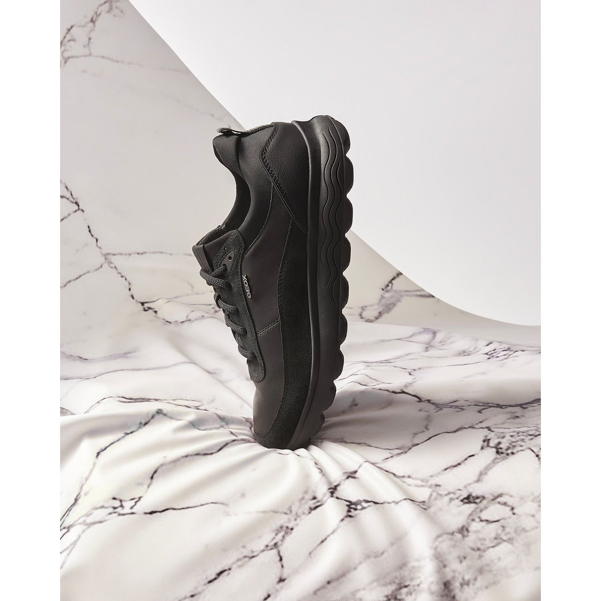 Baskets respirantes Spherica noir, GEOX