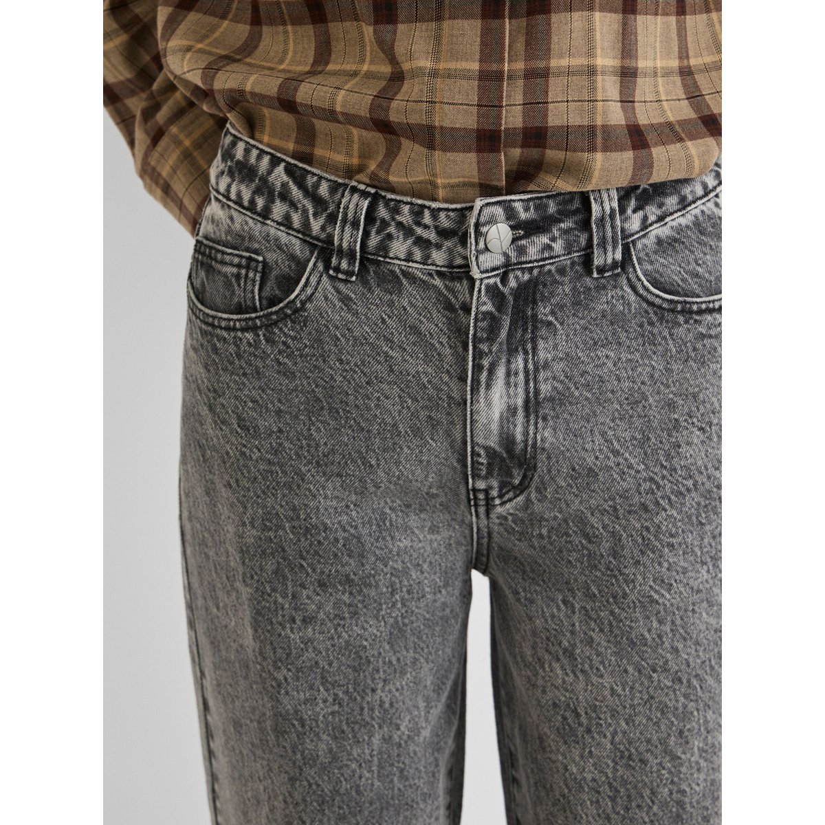 Jean Droit gris - light grey denim1, ROUGE EDIT