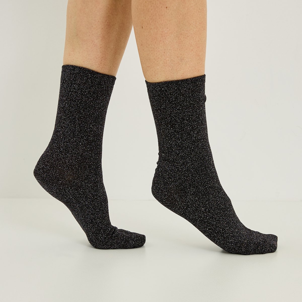 Lot de 2 paires de chaussettes blanc cassé ecru, GRAIN DE MALICE