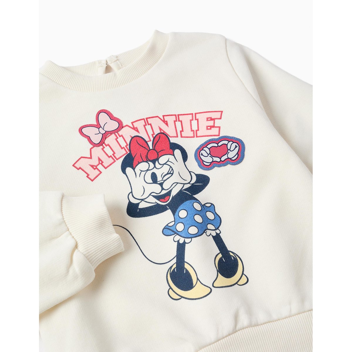Ensemble de jogging en coton avec imprimé Minnie blanc, ZIPPY