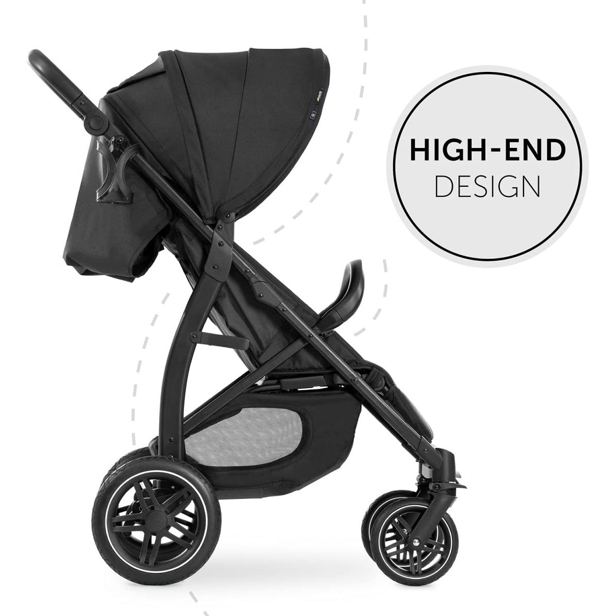 Poussette Rapid 4D Black couleur unique, HAUCK