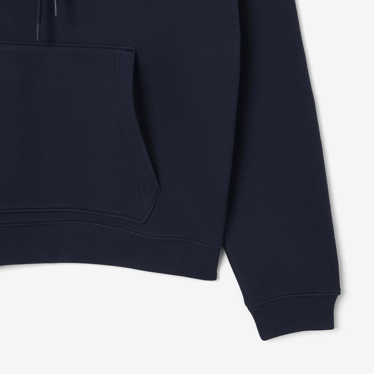 Felpa con cappuccio e logo ton sur ton blu marino, LACOSTE