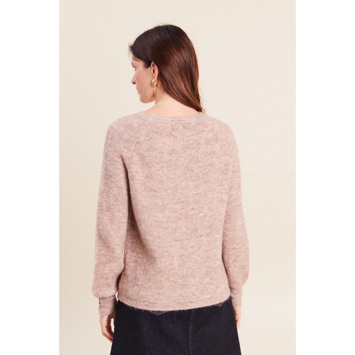 Pull col rond beige, BREAL