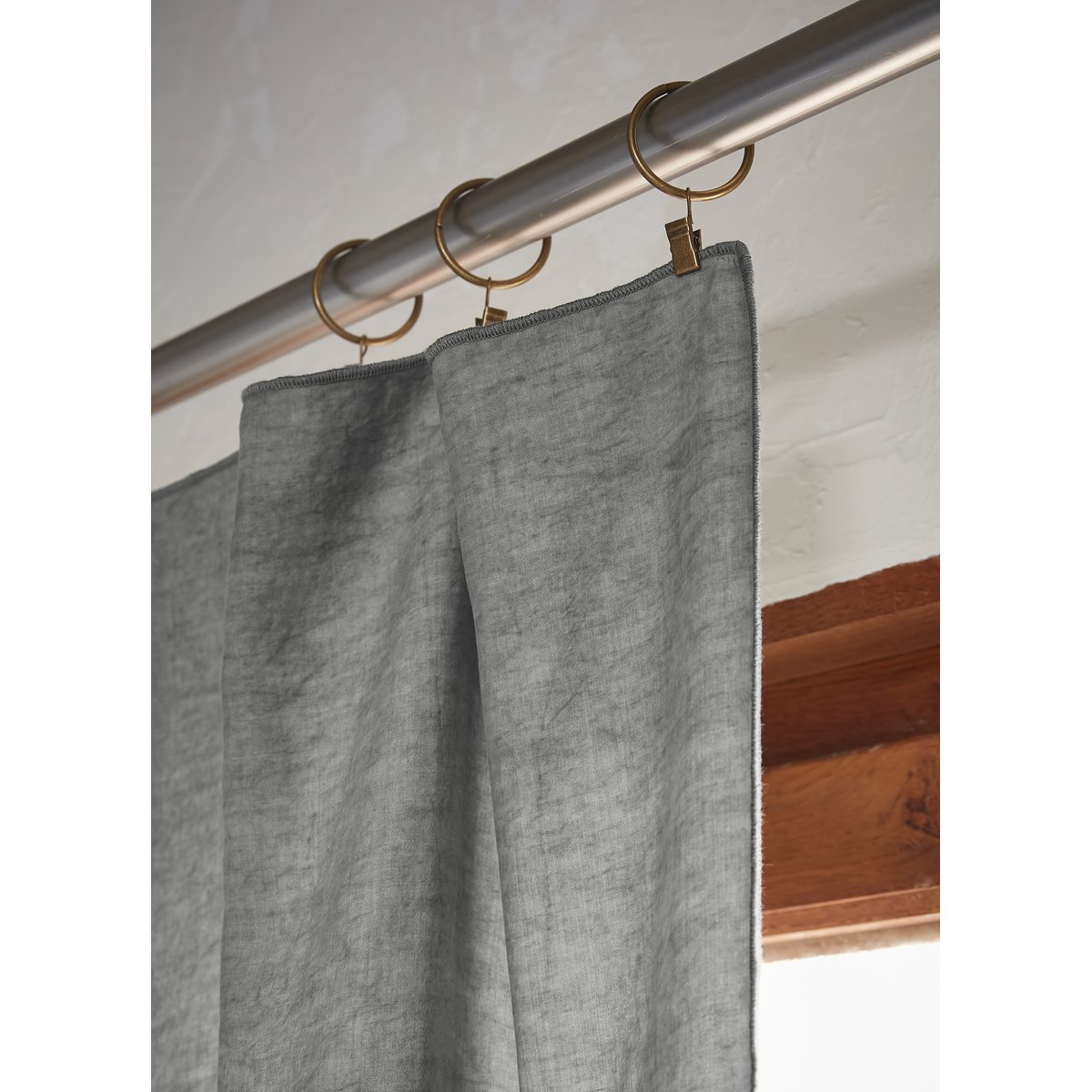 Rideau ajustable 100% Lyocell Gabrielle granit, EDEN