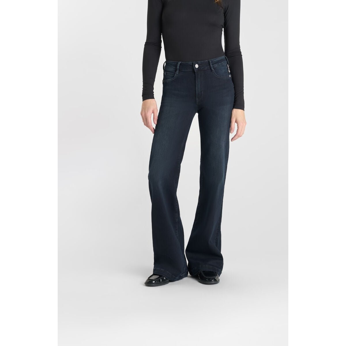 Jeans flare PULP high flare, longueur 34 blue / black, LE TEMPS DES CERISES