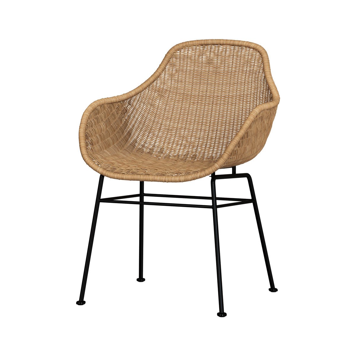 Lot de 2 chaises en résine - CARMELA beige, MAISON PAVANE