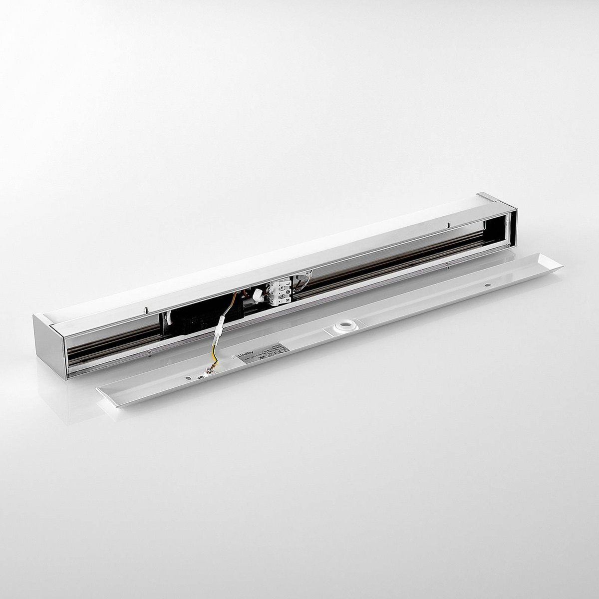 Applique en aluminium moderneLED, Klea blanc, chrome, LINDBY