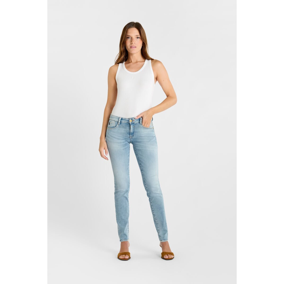 Jeans push-up slim PULP, longueur 34 blue, LE TEMPS DES CERISES