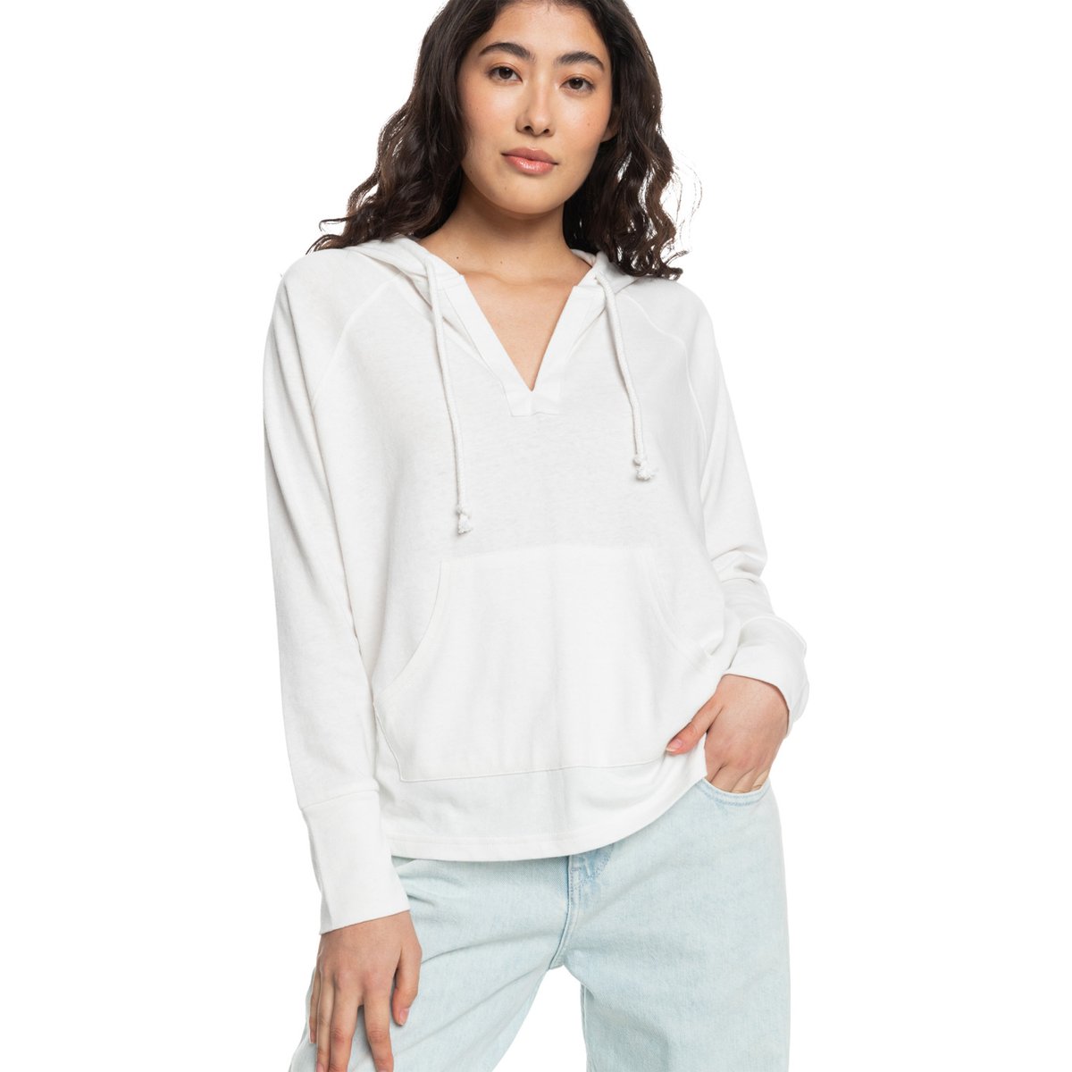 Sweat à capuche DESTINATION SURF. blanc snow white, ROXY