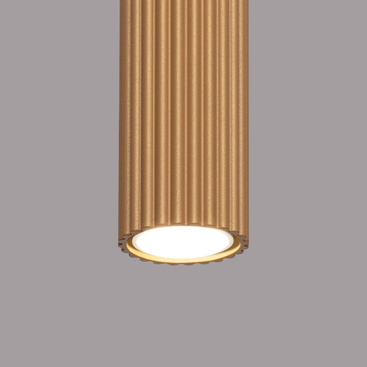 Plafonnier Aluminium Doré GU10 1 Karbon 10 jaune, EDEN