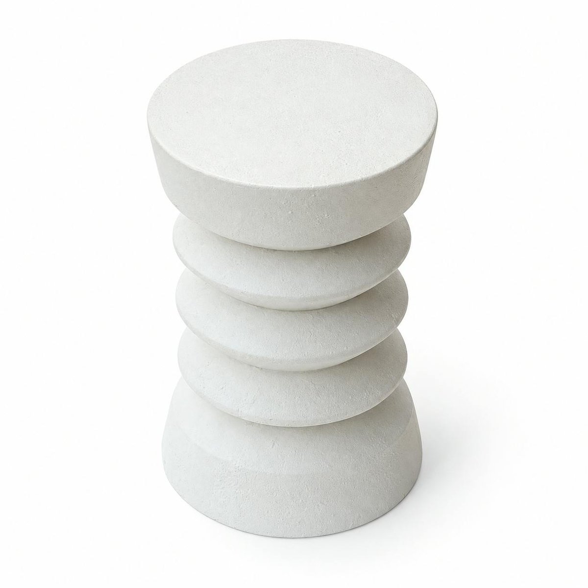 Sellette effet pierre 56 cm TRINITE blanc, PIER IMPORT