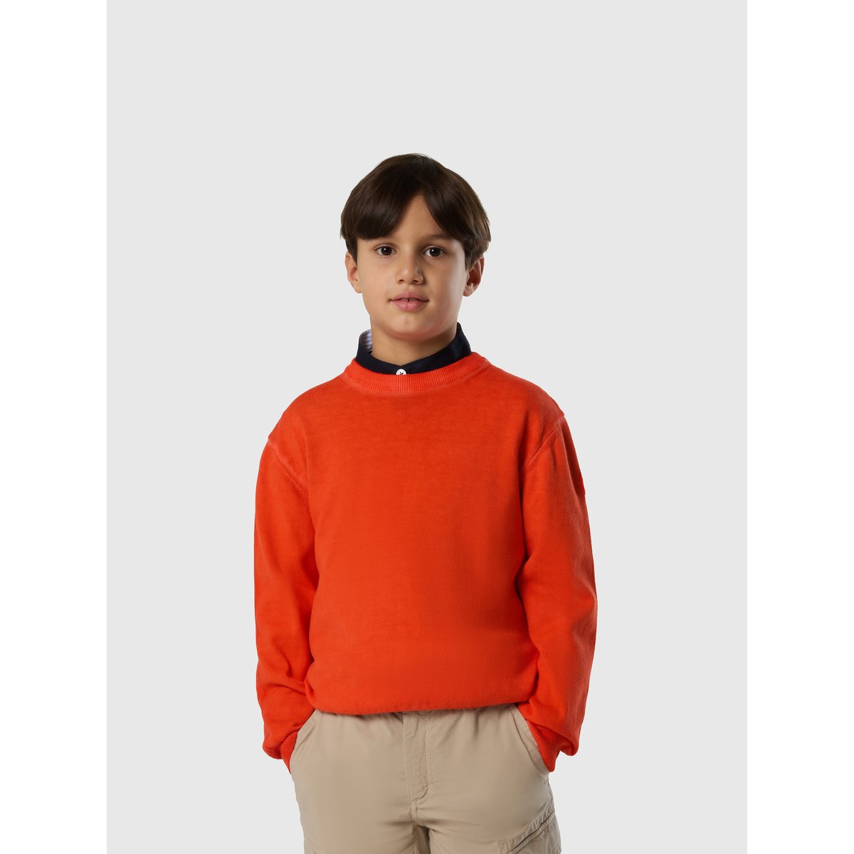 Pull à col rond avec écusson de logo grenadine, NORTH SAILS