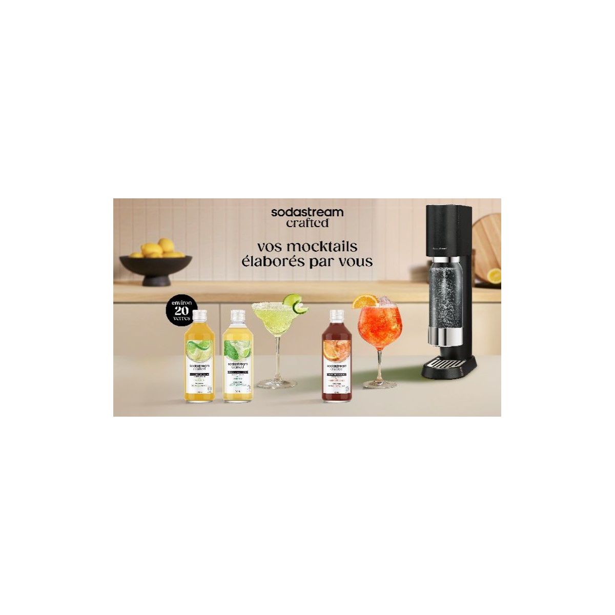Concentré mixer saveur Mojito sans alcool 330mL couleur unique, SODASTREAM
