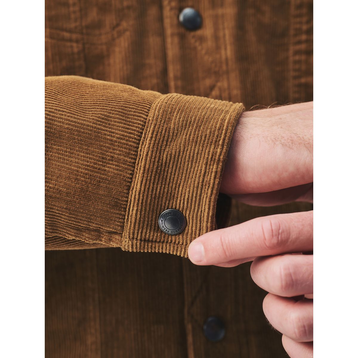 Veste camionneur velours côtelé/peau lainée marron fauve, NEXT