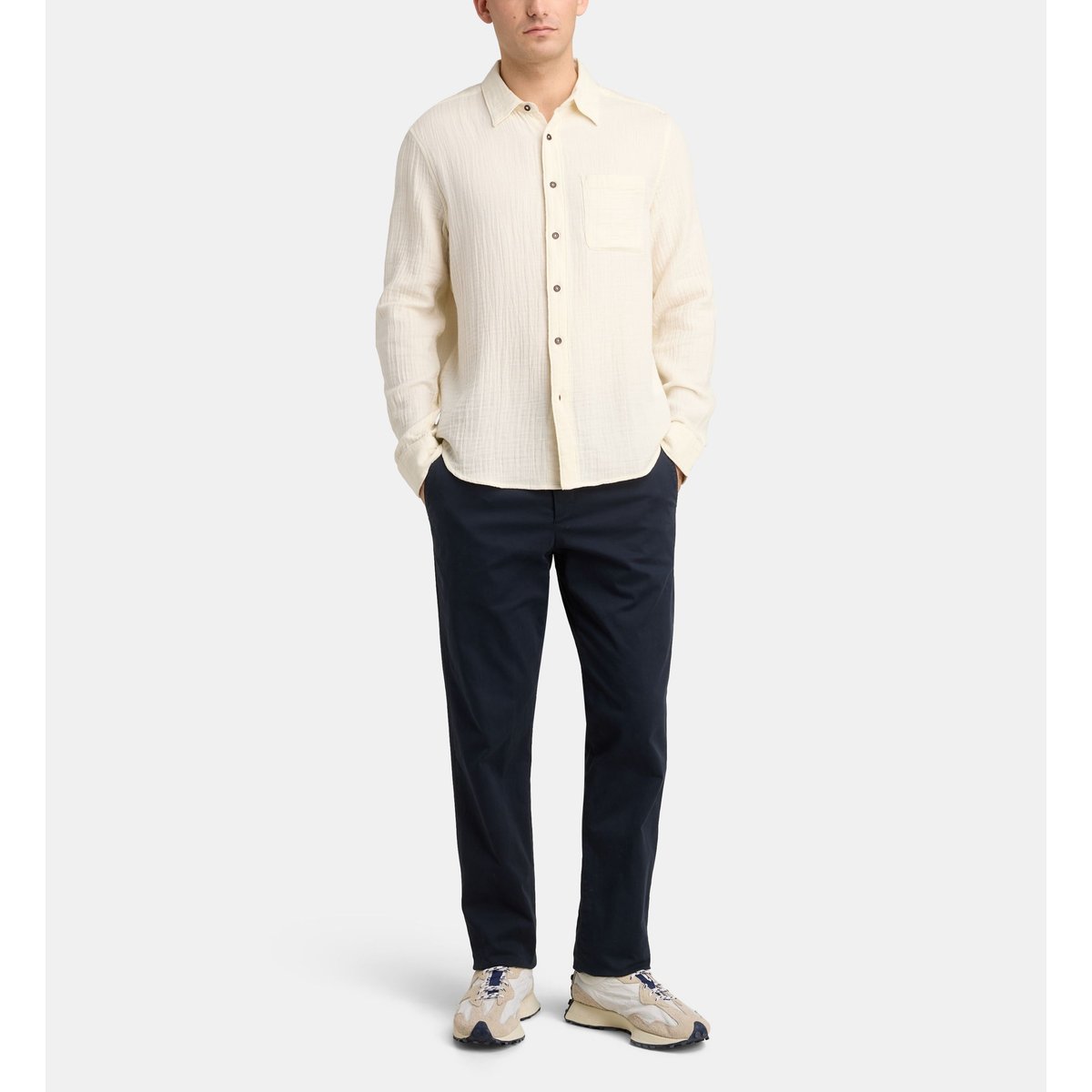 Chemise sirvoil en coton écru, GALERIES LAFAYETTE