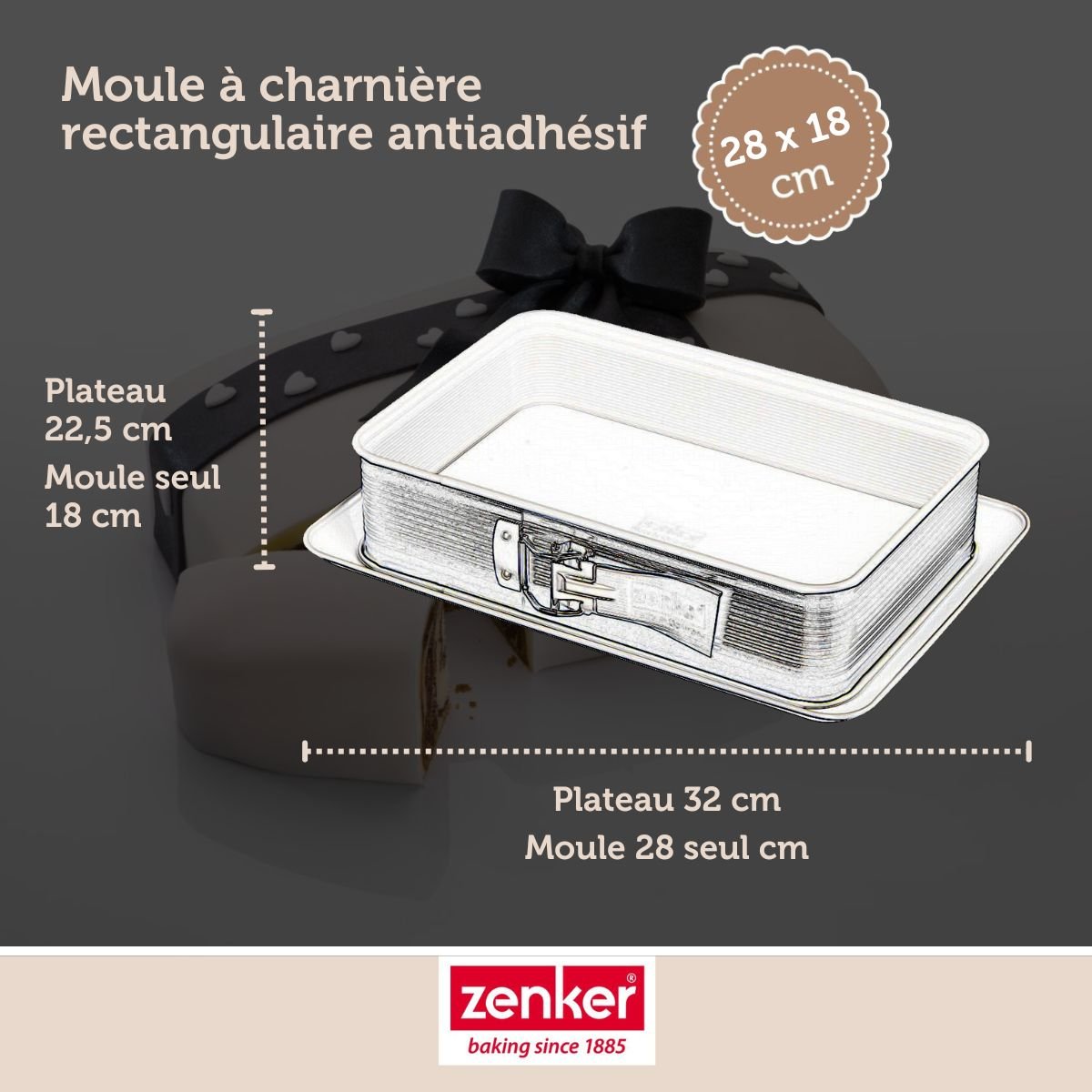 Set de 4 ustensiles de pâtisserie moule à charnière SMART PASTRY noir|blanc, ZENKER