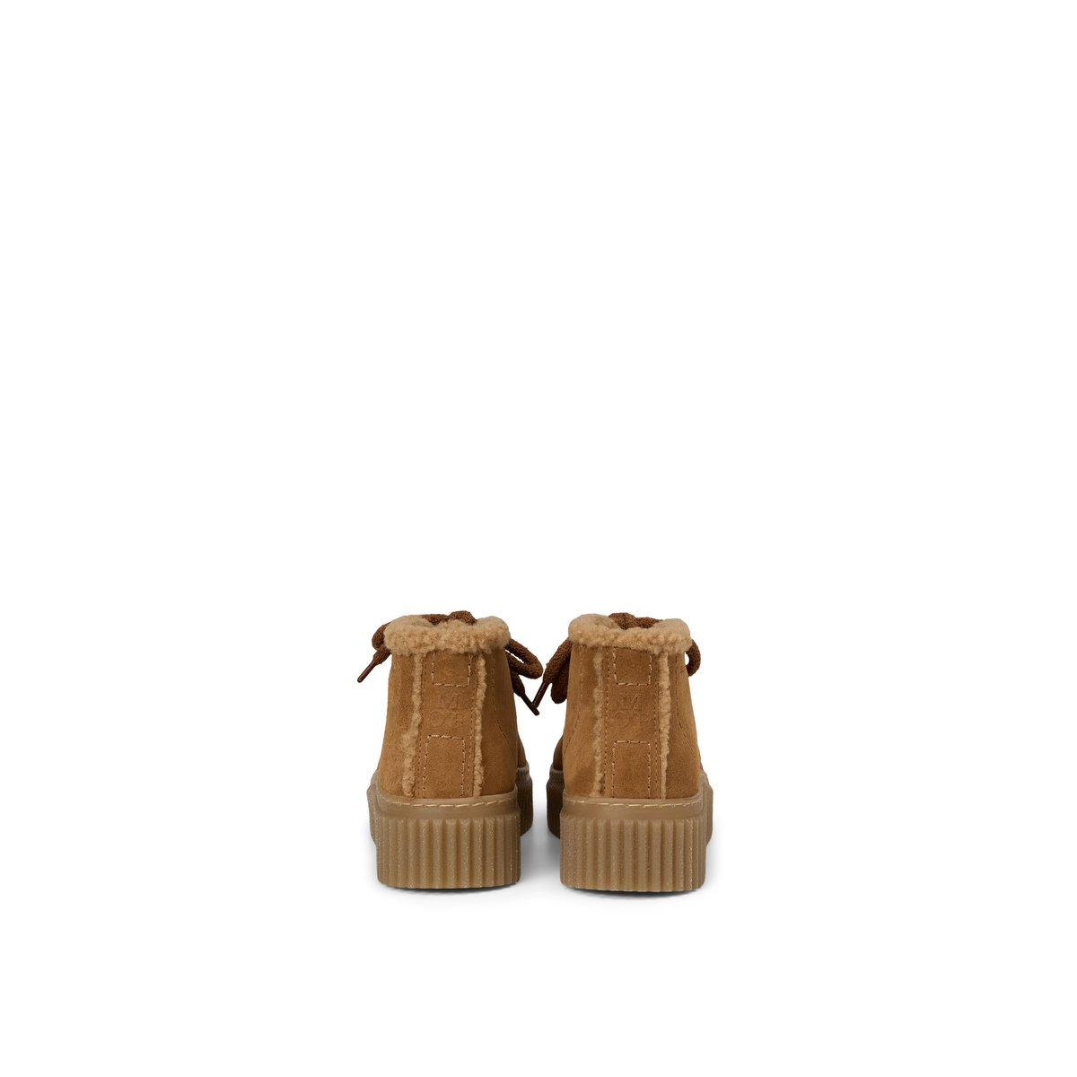 Chaussures à lacets montant jusqu'à la cheville, modèle Bianca en cuir velours souple cognac, MARC O'POLO