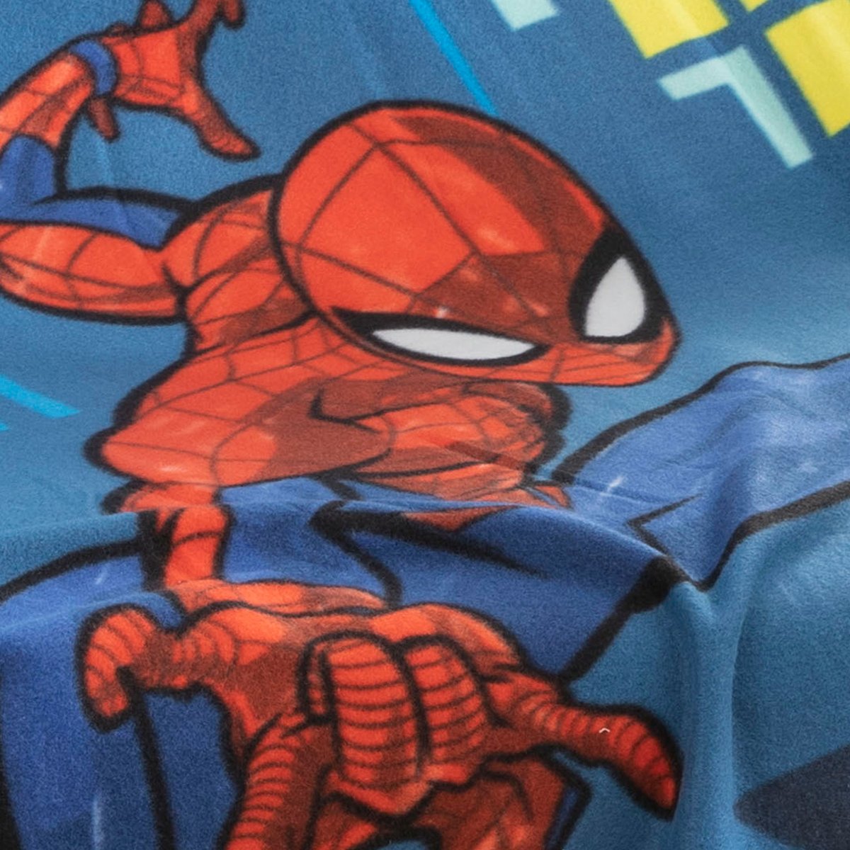 Plaid polaire imprimé 100% polyester, HERO bleu, SPIDER-MAN