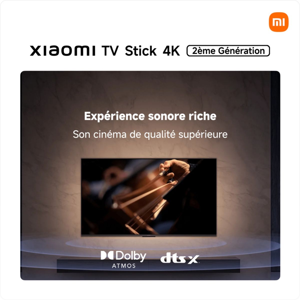 Clé TV STICK TV 4K OB6-EU couleur unique, XIAOMI