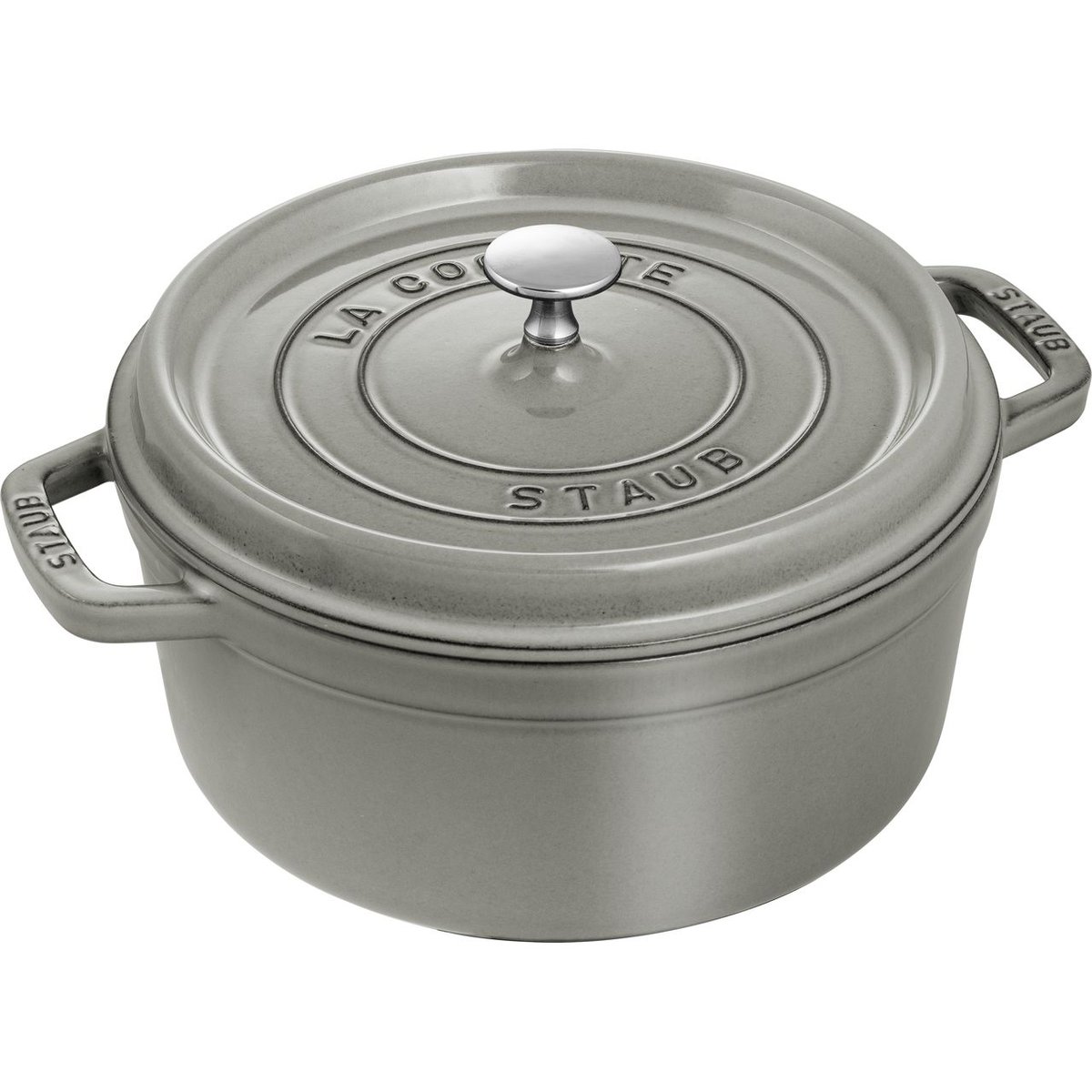 Cocotte ronde 24 cm Gris graphite gris graphite, STAUB
