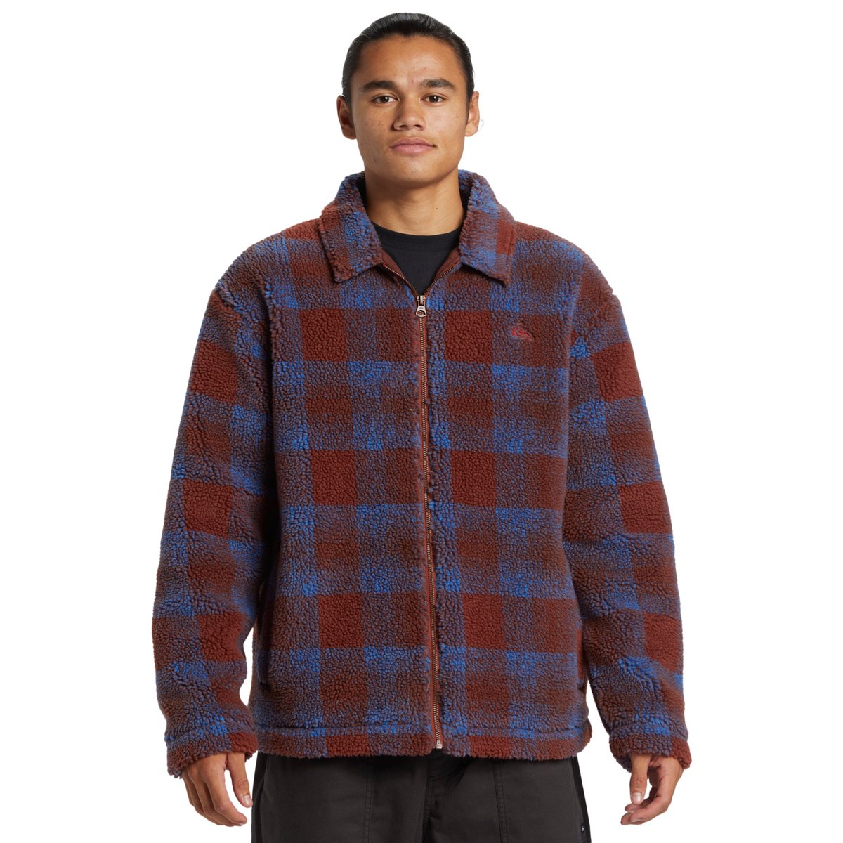 Veste zippée DECK marron deck fleece-henna, QUIKSILVER