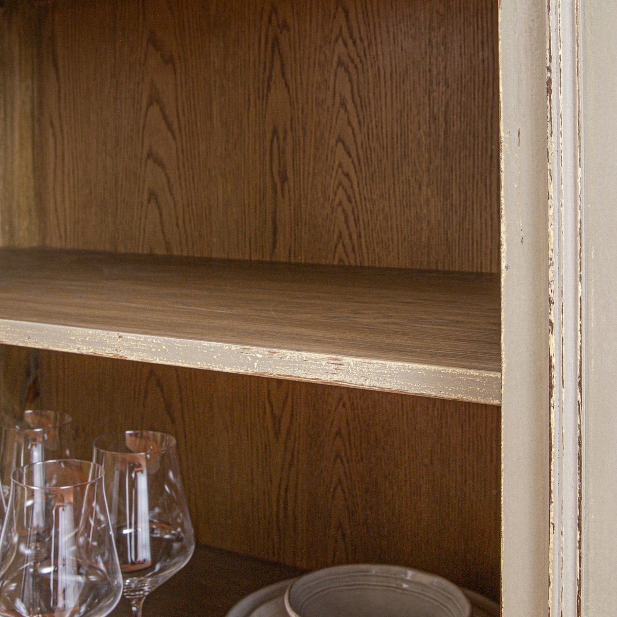 Buffet en pin massif patiné L195 cm - JOSEPHINE bois clair, SIGNATURE