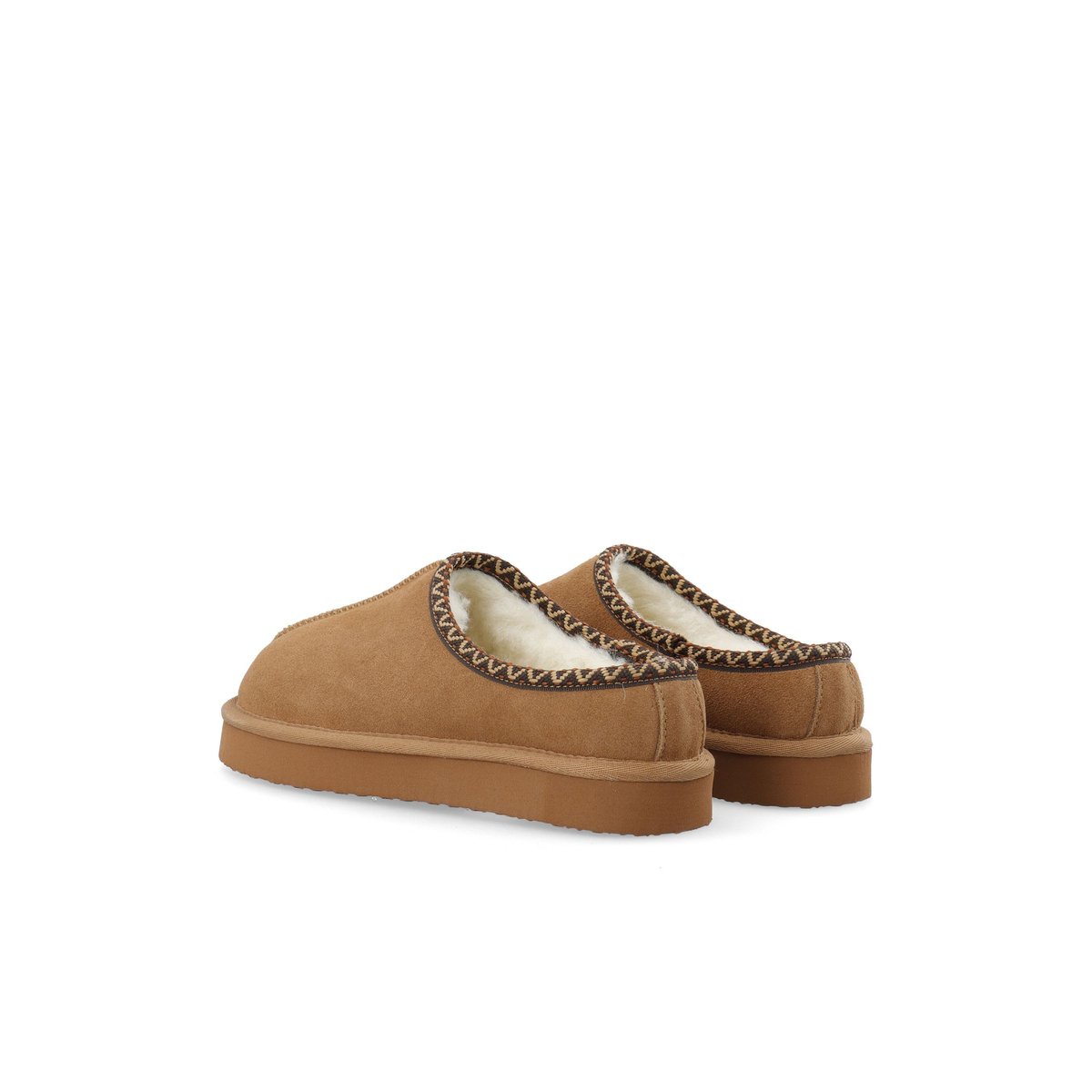 Pantoufles Flatform cognac, BIANCO