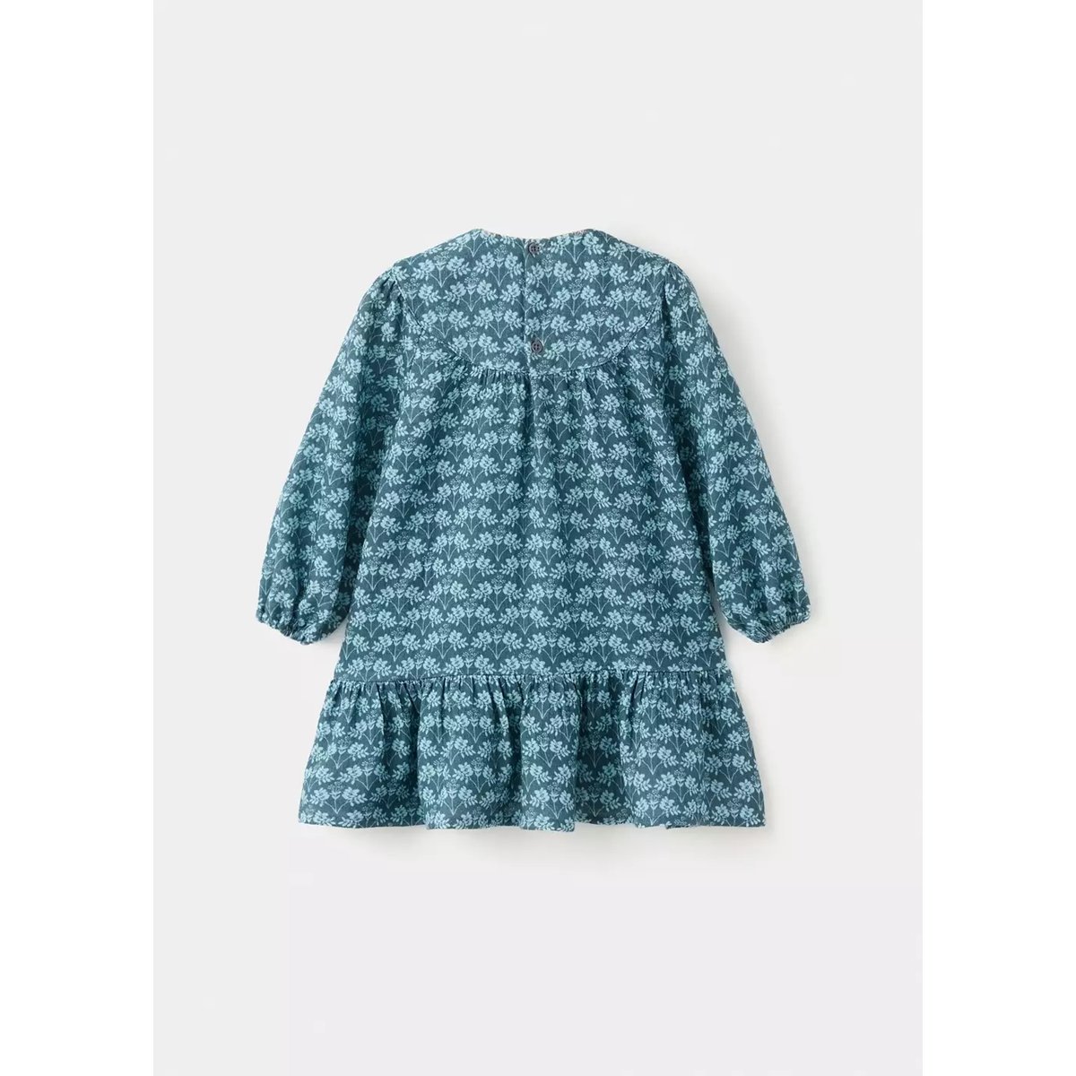 Robe coton fleurs émeraude, MANGO BABY