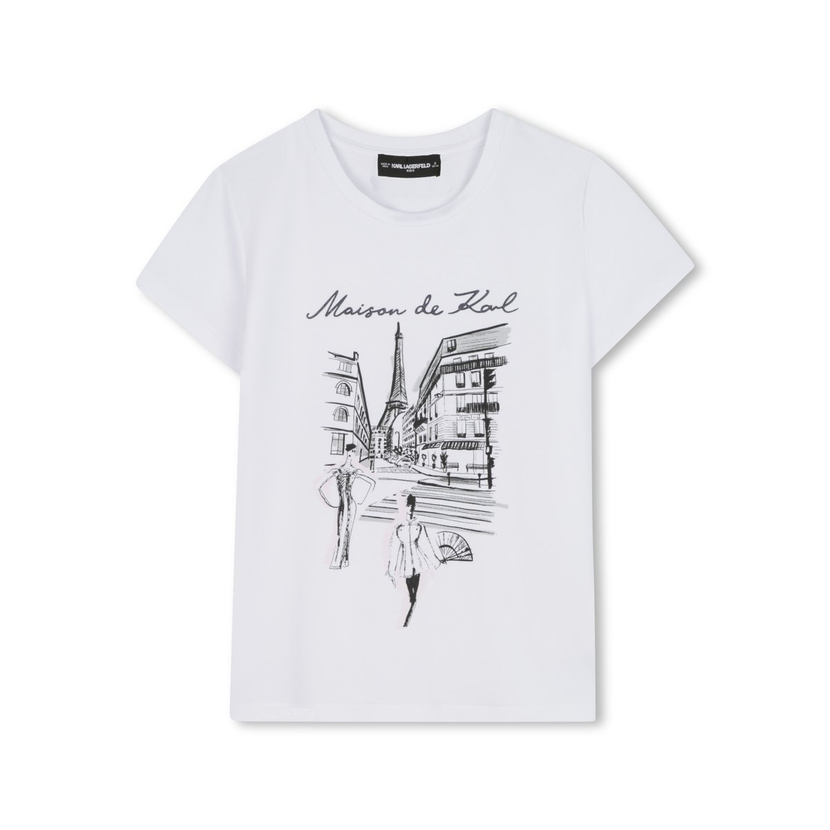 T-shirts à manches courtes blanc, KARL LAGERFELD KIDS