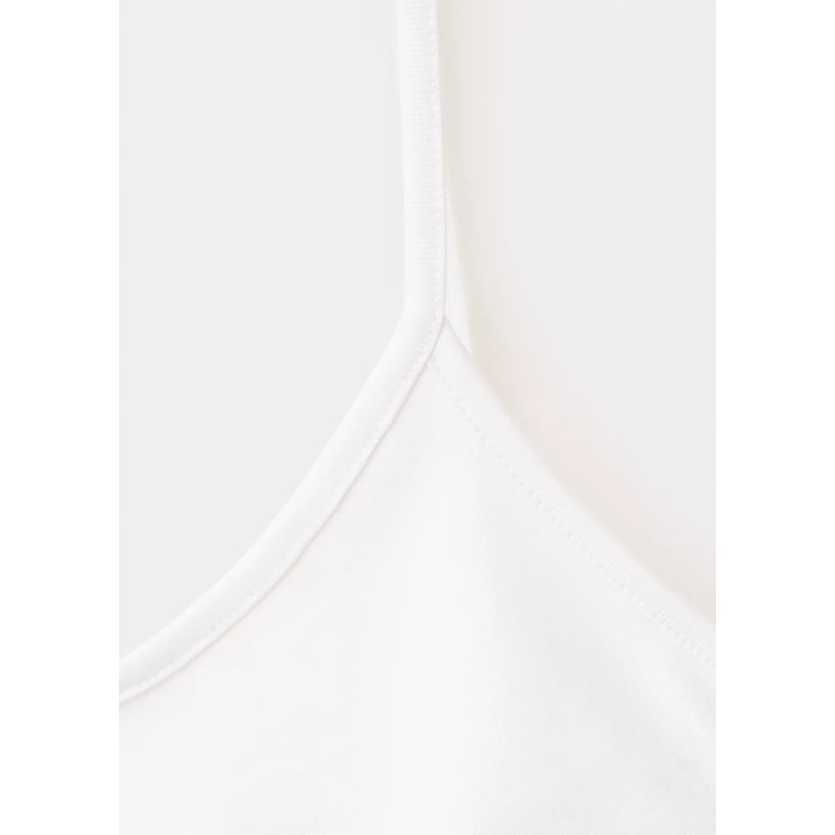 Haut en coton à bretelles avec découpe blanc cassé, MANGO TEEN
