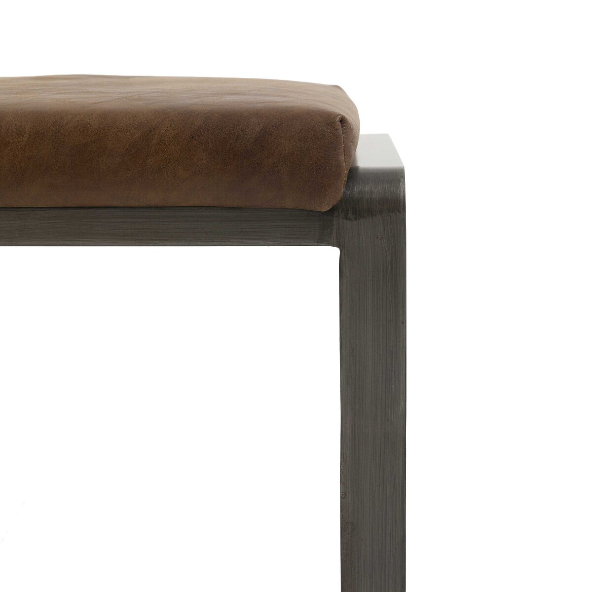 Fabian Leather Footstool brown leather, ÉDITÉ