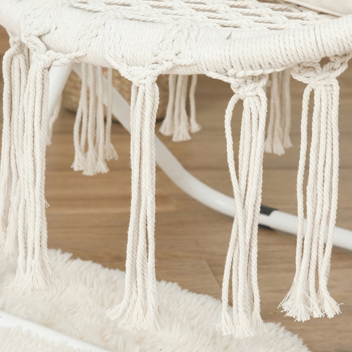 Chaise Moon Coton Beige beige, OUTSUNNY
