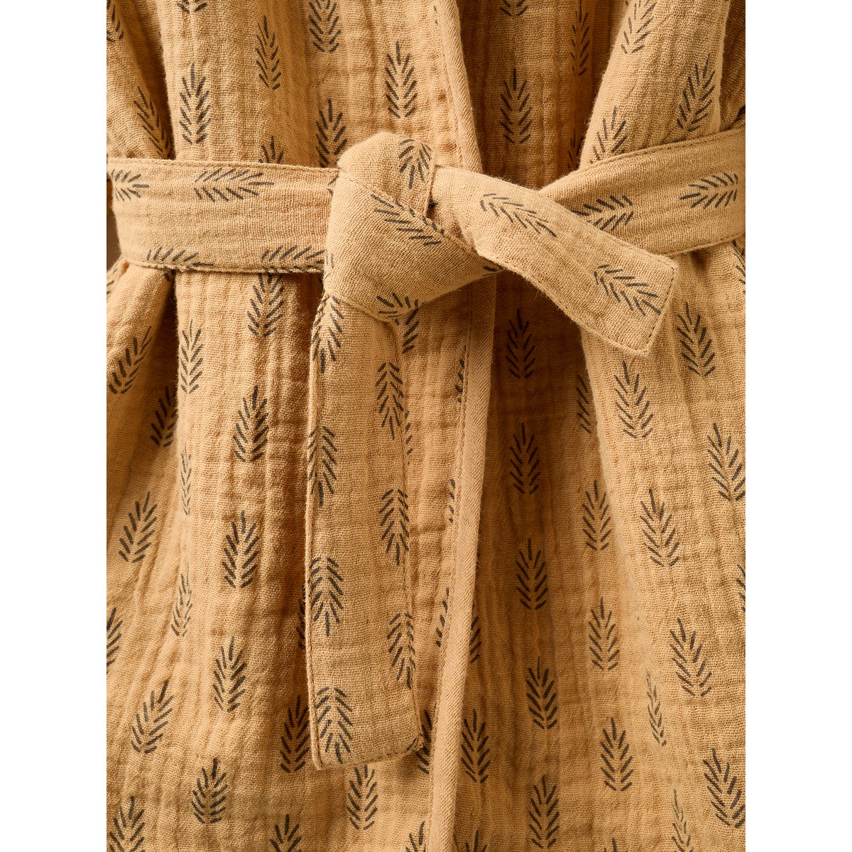 Peignoir de bain en gaze de coton ETHNIC ocre, VERTBAUDET