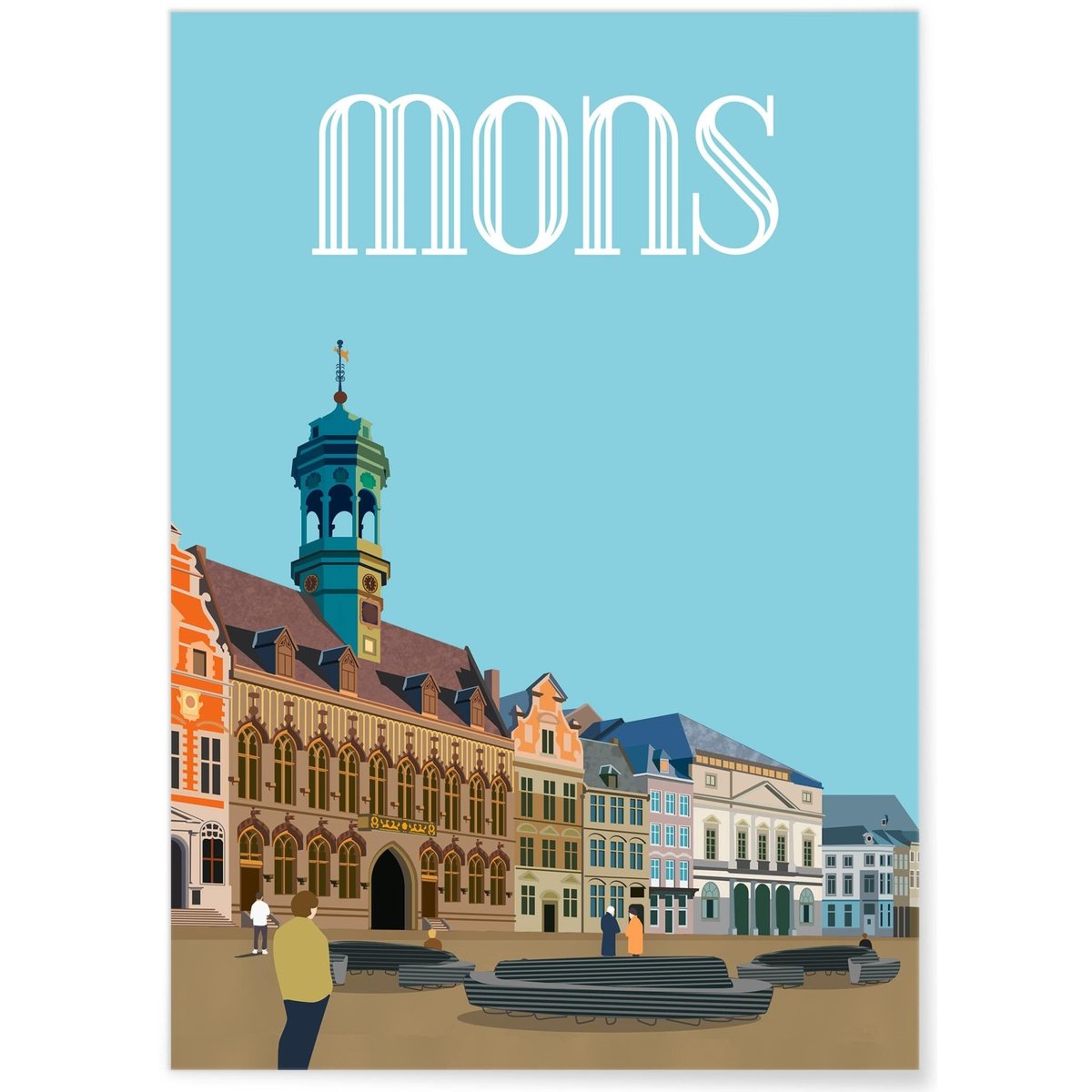 Affiche ville Mons blanc, L'AFFICHERIE
