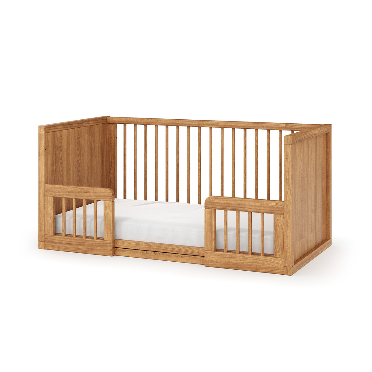 Pack lit bébé évolutif Montessori avec matelas Bois massif MARLEY bois, AKITEN RETAIL