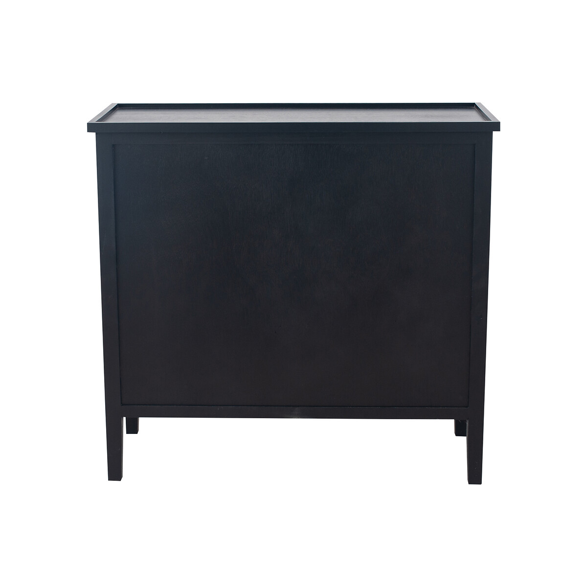 luxe Pine Wood 4 Drawer Unit black, SO'HOME