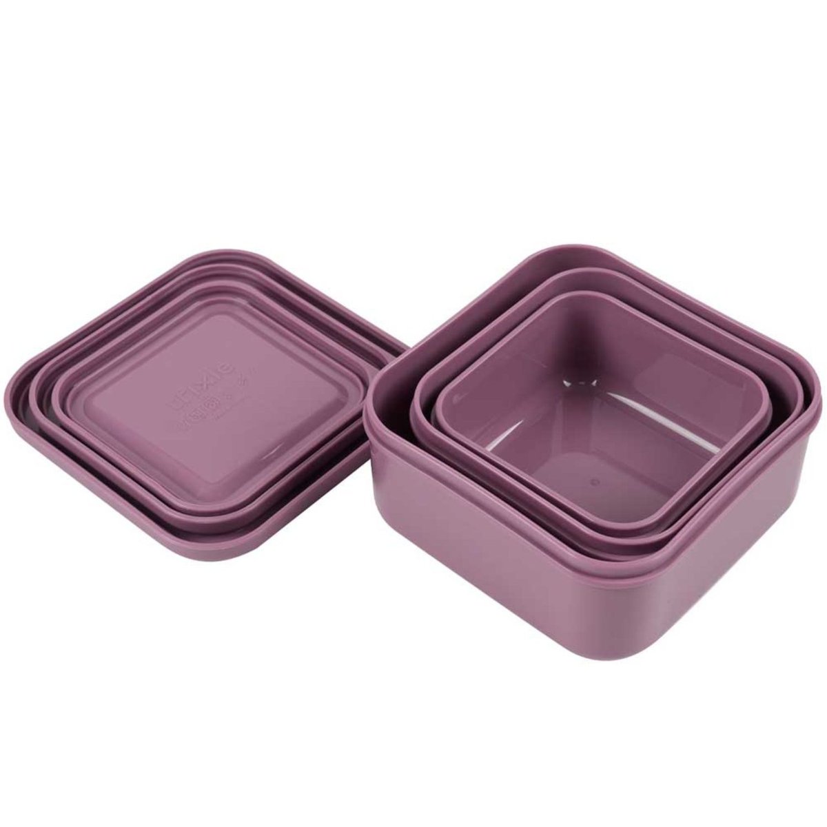 Lot de 3 boîtes à goûter violet, blanc, TRIXIE