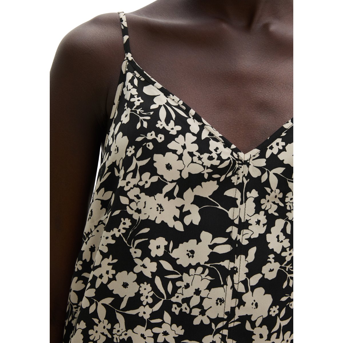Top A-Shape en sergé de viscose imprimé noir, MARC O'POLO