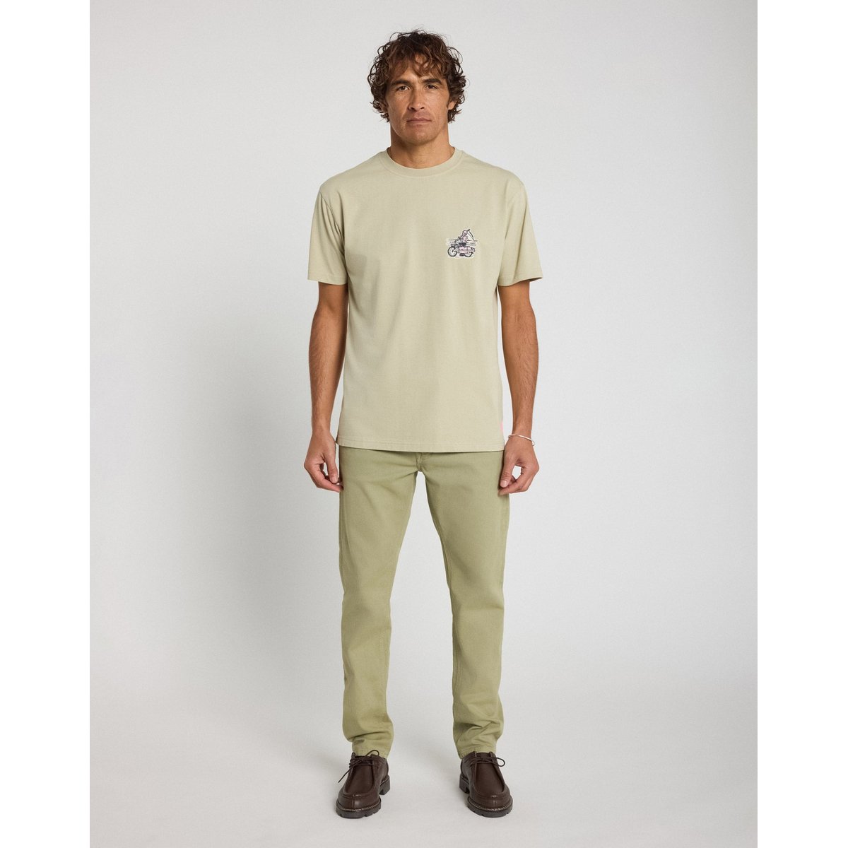 PANTALON CHINO MOSEGREY vert, PULLIN