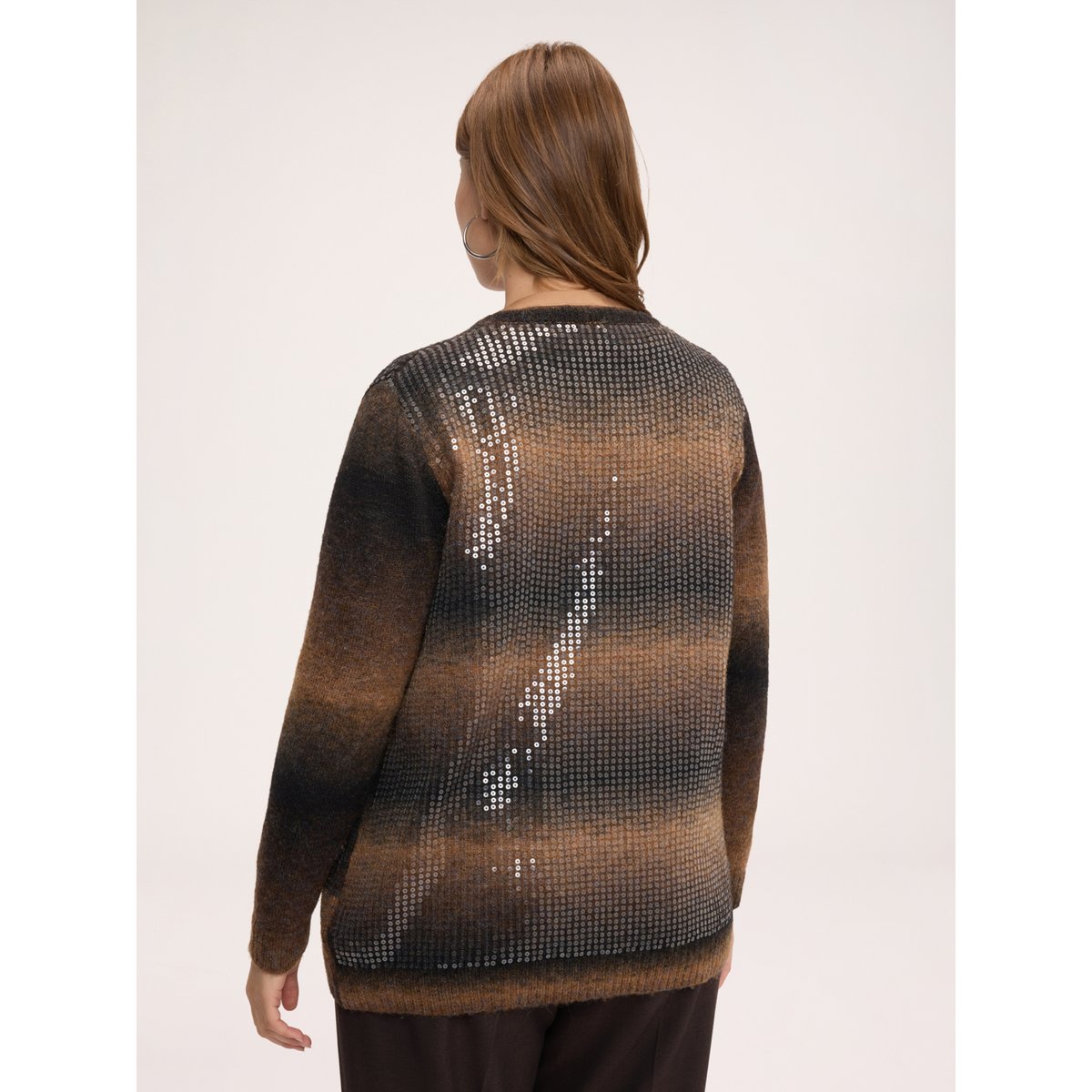 Cardigan à paillettes marron, FIORELLA RUBINO