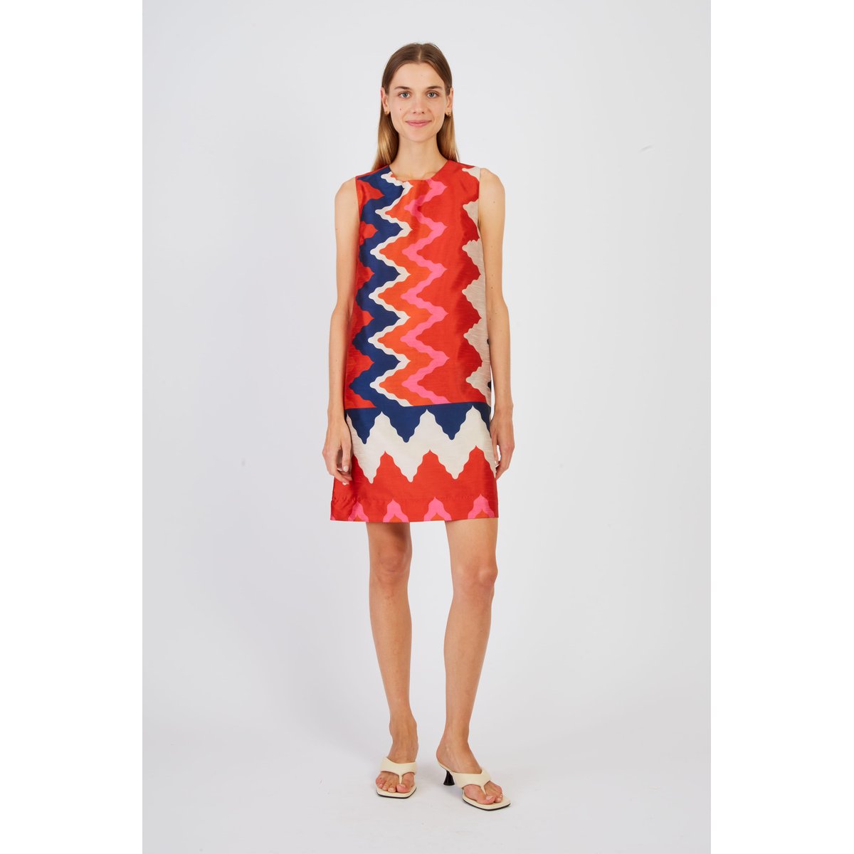 Robe courte imprimée PRATO rouge, DERHY