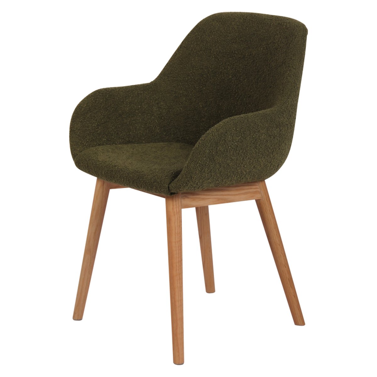Chaise repas effet laine boucletteTerracotta kaki, ZAGO
