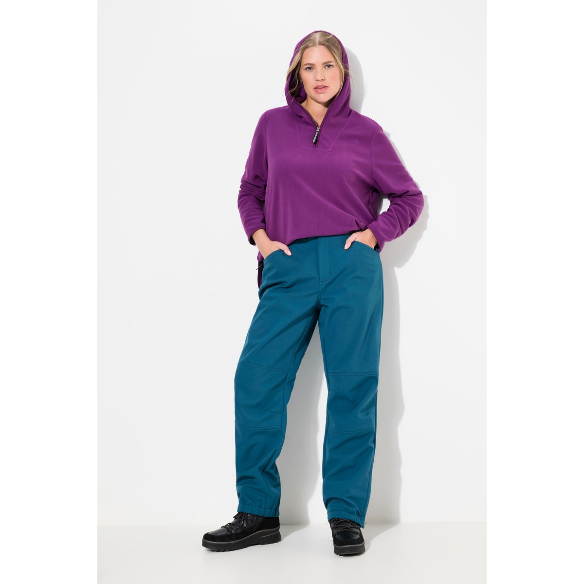 Pantalon Softshell déperlant pétrole foncé, ULLA POPKEN